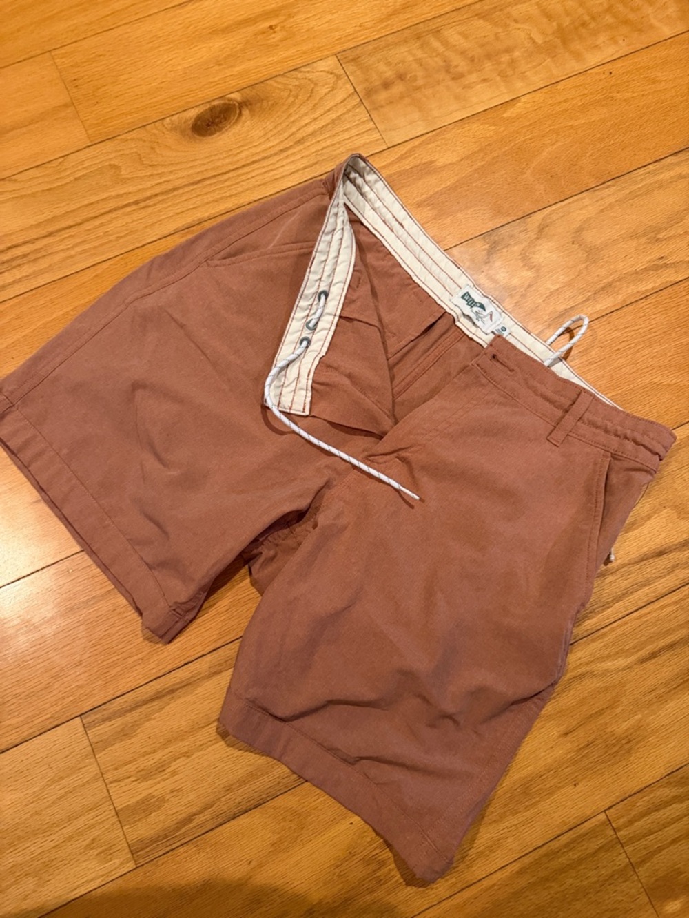 Men's Drawstring Waist Rust Shorts